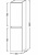 Подвесной пенал Jacob Delafon Tolbiac 40 см, 2 реверсивных дверцы, цвет белый лак (EB2385-J5)