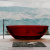 Прозрачная ванна ABBER Kristall красная (AT9702Rubin)