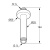 KLUDI A-QA Потолочный кронштейн для верхнего душа, 150 мм (6651505-00)