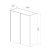 Шкаф Lemark COMBI 60 см подвесной, 2-х дверный, цвет фасада: Бетон, цвет корпуса: Белый глянец (LM03C60SH-Beton)