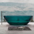 Прозрачная ванна ABBER Kristall бирюзовая (AT9702Aquamarin)