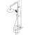 Am.Pm X-Joy, душ.система: см-ль д/ванны/душа с ТМС, душ.штанга,верхний душ 220мм, ручн душ,хром (F0785A500)