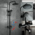 Gappo душ.система с термостатом излив - перекл. на лейку/чёрный/хром (G2403-56)