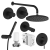 Набор встроенной душевой системы Vitra Origin на 3 направления, матовый черный (верхняя лейка, излив, ручной душ, смеситель встроенный внешняя и внутренняя часть) (A49284EXP)