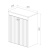 Шкаф Lemark ROMANCE 60 см подвесной/напольный, с откидной корзиной для белья, цвет корпуса, фасада: Белый глянец (LM07R35N-SH)