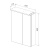 Шкаф зеркальный Lemark ZENON 60х80 см 2-х дверный с козырьком-подсветкой, с розеткой, цвет корпуса: Белый глянец (LM60ZS-Z)