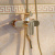 Смеситель для ванны с верхним душем, золото/белый, Cloud, IDDIS (CLOWG00i06)