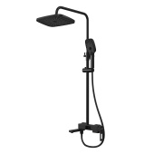 Душевая стойка Pragma 500.K35.03.210 с верхним душем, ручной лейкой и смесителем, черный матовый (500.K35.03.210)