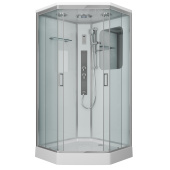 Душ.каб. NG-6002-01GD (1000х1000х2200) низкий поддон(16 см) стекло ПРОЗРАЧНОЕ, 4 места (60020114GD)
