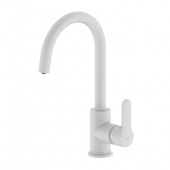 Смеситель для кухни с каналом для фильтрованной воды, белый матовый, Cuba, IDDIS (CUBWTFJi05)