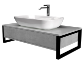 Тумба 1Marka GRUNGE LOFT 80П 1в.я Бетон светлый (У85851)