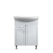 Damixa Palace One, база на ножках с раковиной, 65 см, ящ/дв, белый, глянец (M41-FSX0653WG-WCC065)