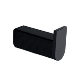 Крючок для полотенец настенный одинарный Nofer Capri черный (16221.N)