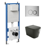 Комплект 3 в 1: инсталляция 900.K31.01.000+клавиша 700.K31.01.110.110 хром матовый+унитаз GR-4441BMS (97.4441BMS.01.110)