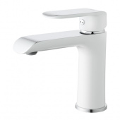 Смеситель для умывальника, белый/хром, Calipso, IDDIS (CALSB00i01)