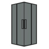 Душ.ограждение 300.K33.02.9090.21.10 Cosmo (90*90*195) квадрат,раздвижн,черн. матов,стекло тонированное (300.K33.02.9090.21.10)