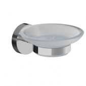 Мыльница, глянцевый хром, матовое стекло, сплав металлов, Sena, IDDIS (SENSSG0i42)