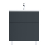 AM.PM GEM, База под раковину, напольная, 75 см, 2 ящика push-to-open, графит матовый (M90FSX07522GM32)
