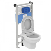 Промо-комплект EXACTO 3 в 1 с унитазом и крышкой EXACTO Rimless UV09001 и инсталляцией R020467 PROSYS FRAME 120 M (X042601)