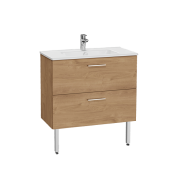 Тумба Vitra с 2 ящиками с раковиной, 80 см, цвет золотой дуб (67273) Тумба Vitra с 2 ящиками с раковиной, 80 см, цвет золотой дуб (67273)