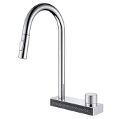 Смеситель ABBER Wasser Kreis для кухни с выдвижной лейкой, хром (AF8114)