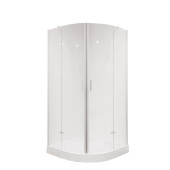 Душ. ограждение NG-6615-08 (90*90*190) полукруг, двери распашные, 1 место (66150811)