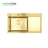 Кухонная мойка AVIVACOM 78*48 нано-золото, левая (NG7848L)
