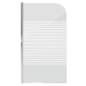 Шторка для ванны GR-100P (140*80) алюминиевый профиль, стекло ПОЛОСАТОЕ 6мм 1 место (GR-100P) Шторка для ванны GR-100P (140*80) алюминиевый профиль, стекло ПОЛОСАТОЕ 6мм 1 место (GR-100P)