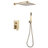 Душевая система ABBER Daheim скрытого монтажа без излива, золото матовое (AF8219G)