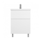 AM.PM GEM, База под раковину, напольная, 60 см, 2 ящика push-to-open, цвет: белый, глянец (M90FSX06022WG32)