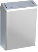 Контейнер Nofer для мусора настенный из нержавеющей стали глянцевый 23 л. с крышкой и замком (14079.B)