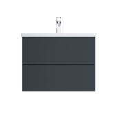 AM.PM GEM, База под раковину, подвесная, 75 см, 2 ящика push-to-open, графит матовый (M90FHX07522GM)