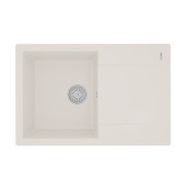 Кухонная мойка Lemark IMANDRA 760 врезная прямоугольная с крылом из кварцгранита цвет: Жасмин (9910028)