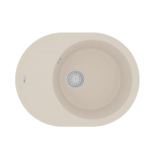 Кухонная мойка Lemark LACHA 620 врезная овальная с крылом из кварцгранита цвет: Шампань (9910054)