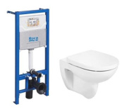 Инсталляция для унитаза ROCA ONE ZRU9307709 + Унитаз подвесной ROCA DEBBA ROUND 346998000 Rim гор. вып. 40*35,5 (белый) + Сиденье для унитаза ROCA DEBBA ROUND ZRU9307607 (Set 3.3)
