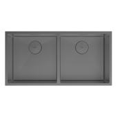 Кухонная мойка Lemark PRORAN 900 прямоугольная с двумя чашами из нержавеющей стали цвет: Графит (9936139) Кухонная мойка Lemark PRORAN 900 прямоугольная с двумя чашами из нержавеющей стали цвет: Графит (9936139)