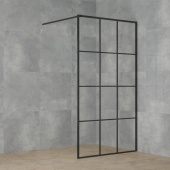 Душевая перегородка PAINI 110x195 рисунок решетка (PAINI-WalkIN110G)