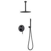 Душевая система ABBER Emotion скрытого монтажа без излива, черная матовая (AF8821B)