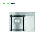 Кухонная мойка AVIVACOM 58*48 сатин, левая (S5848L) Кухонная мойка AVIVACOM 58*48 сатин, левая (S5848L)