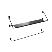 Полка-вешалка NG9020B (90 см), черный матовый (NG9020B)