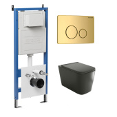 Комплект 3 в 1: инсталляция 900.K31.01.000+клавиша 700.K31.05.30M.30M золото глянц+унитаз GR-4441BMS (97.4441BMS.05.30M)