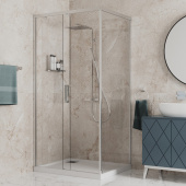 Душевое ограждение 120х80 см PAINI Dax, прямоугольное, раздвижное, универсальное, хром (84CR12080)