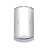 Душевое ограждение Тритон Альфа-Хром 100х100, 1/4 круга, низ. подд. (2 места+сифонD90мм) (Щ0000049615)