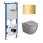 Комплект 3 в 1: инсталляция 900.K31.01.000+клавиша 700.K31.03.300.300 золото глянц+унитаз GR-4411BMS (97.4411BMS.03.300)