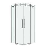 Душ.ограждение 301.K33.04.9090.10.00 Classic (90*90*195) полукруг,раздвиж,хром, стекло прозрачное,1место (301.K33.04.9090.10.00)