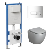 Комплект 3 в 1: инсталляция 900.K31.01.000+клавиша 700.K31.03.100.100 хром глянц.+унитаз GR-4455GLMS (97.4455GLMS.03.100)