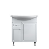 Damixa Palace One, база на ножках с раковиной, 75 см, ящ/дв, белый, глянец (M41-FSX0753WG-WCC075)