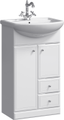 Напольная тумба Aqwella Barcelona на цоколе с двумя ящиками и двумя дверцам с умывальником (Ba.01.05/2)