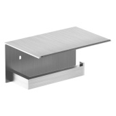 Держатель для туалетной бумаги с полочкой для мобильного телефона Nofer Corinto матовый (16878.S)