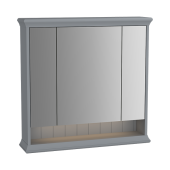 Шкаф Vitra Valarte 80 см с зеркальными дверцами, с LED подсветкой, цвет серый матовый (62232)